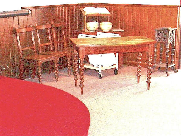 Cam Congregational Church Communion Table and Chairs