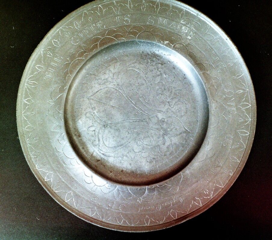 Cam Congregational Church Pewter Plate 1673